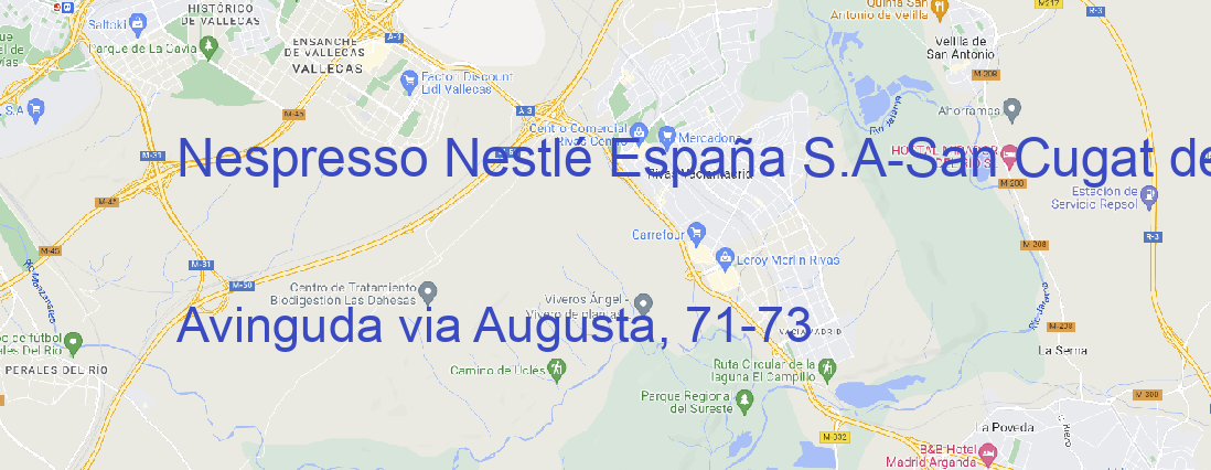 Oficina Nespresso Nestlé España S.A San Cugat del Vallés